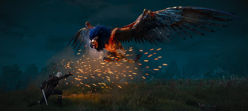 The Witcher 3 Royal Griffin Blue , the-witcher-3, games, ps4-games, xbox-games, pc-games, HD wallpaper
