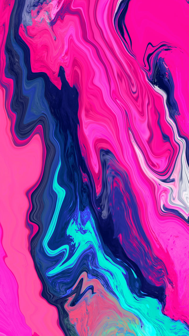 marble pink, acrylic, blue, fluid liquid, pattern, texture, water, watercolor, wave, HD phone wallpaper