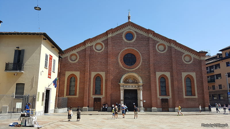 Santa Maria delle Grazie (Milan, Italy), Structure, Europe, Sky, Church, Italy, Milan, Maria, Santa, HD wallpaper