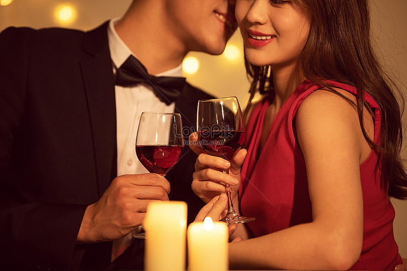 Valentines Day Couple Candlelight Dinner Closeup And . On Lovepik, Valentine's Dinner, HD wallpaper