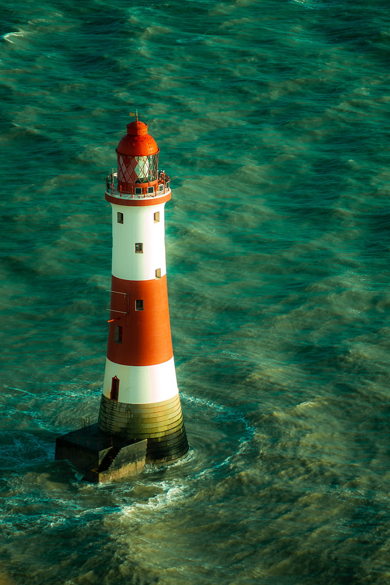 lighthouse, water, building, architecture, sea, HD phone wallpaper