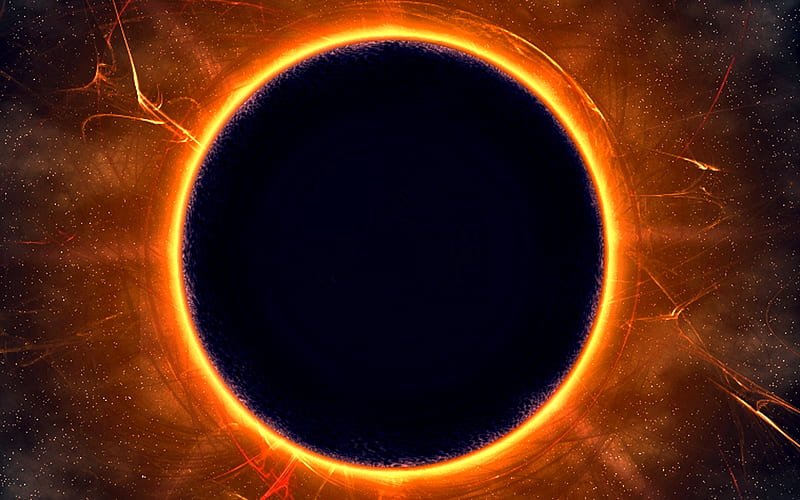 Black Hole Sun, sun, black hole, gravity, star, HD wallpaper