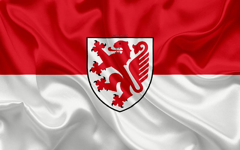 Flag of Braunschweig silk texture, red white silk flag, coat of arms, German city, Braunschweig, Lower Saxony, Germany, symbols, HD wallpaper