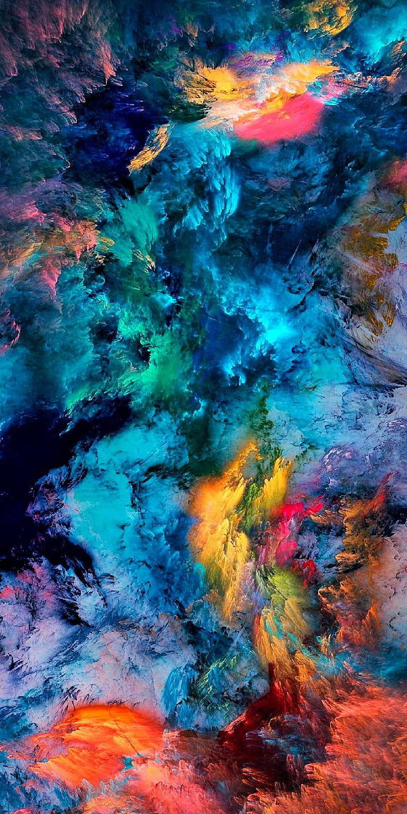 art, mix, colors, rainbows, color, storm, space, colors, random, sky, sea, HD phone wallpaper
