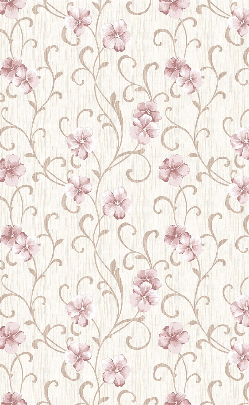 Floral, pastel, pattern, pink, retro, HD phone wallpaper | Peakpx