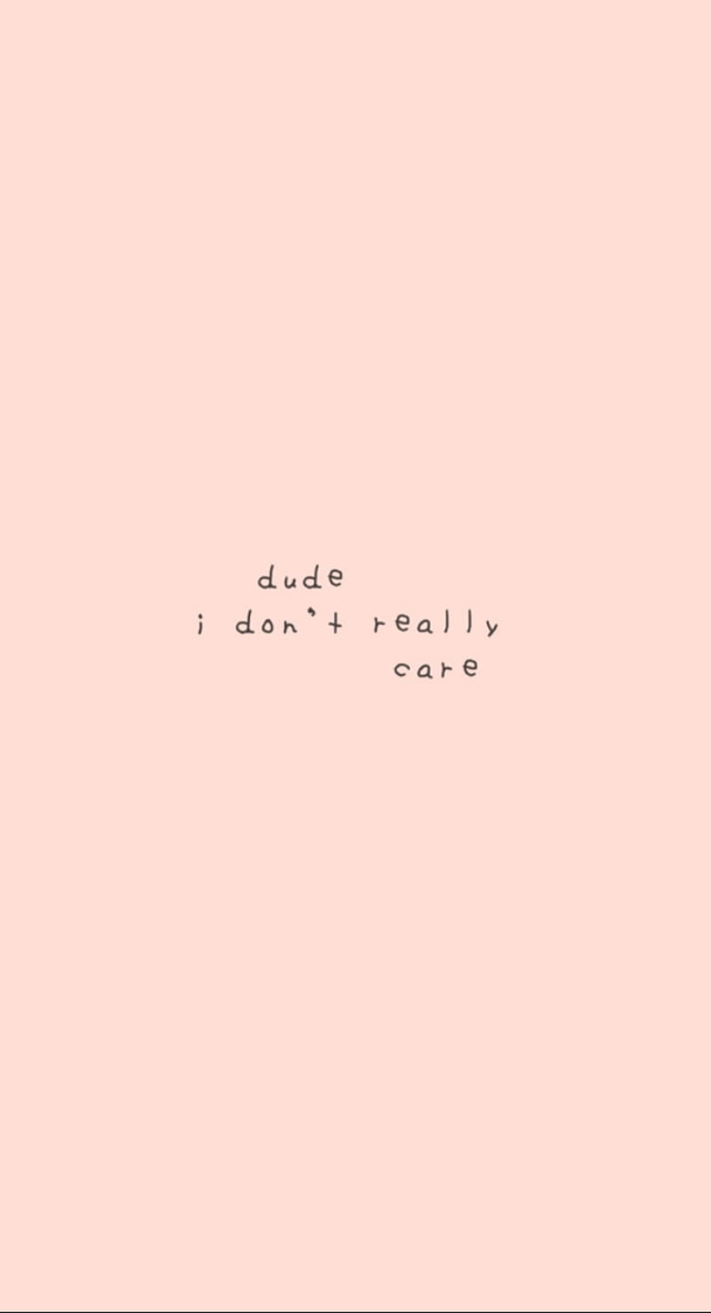 I dont care, basic, cute, logo, pink, pretty, quotes, sayings, text, HD  phone wallpaper | Peakpx