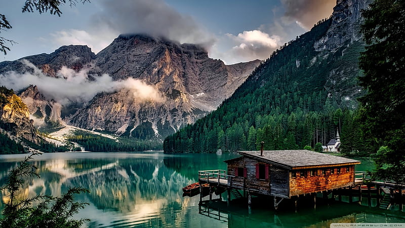 Idyllic Landscape Italy, lakes, nature, land, Italy, HD wallpaper