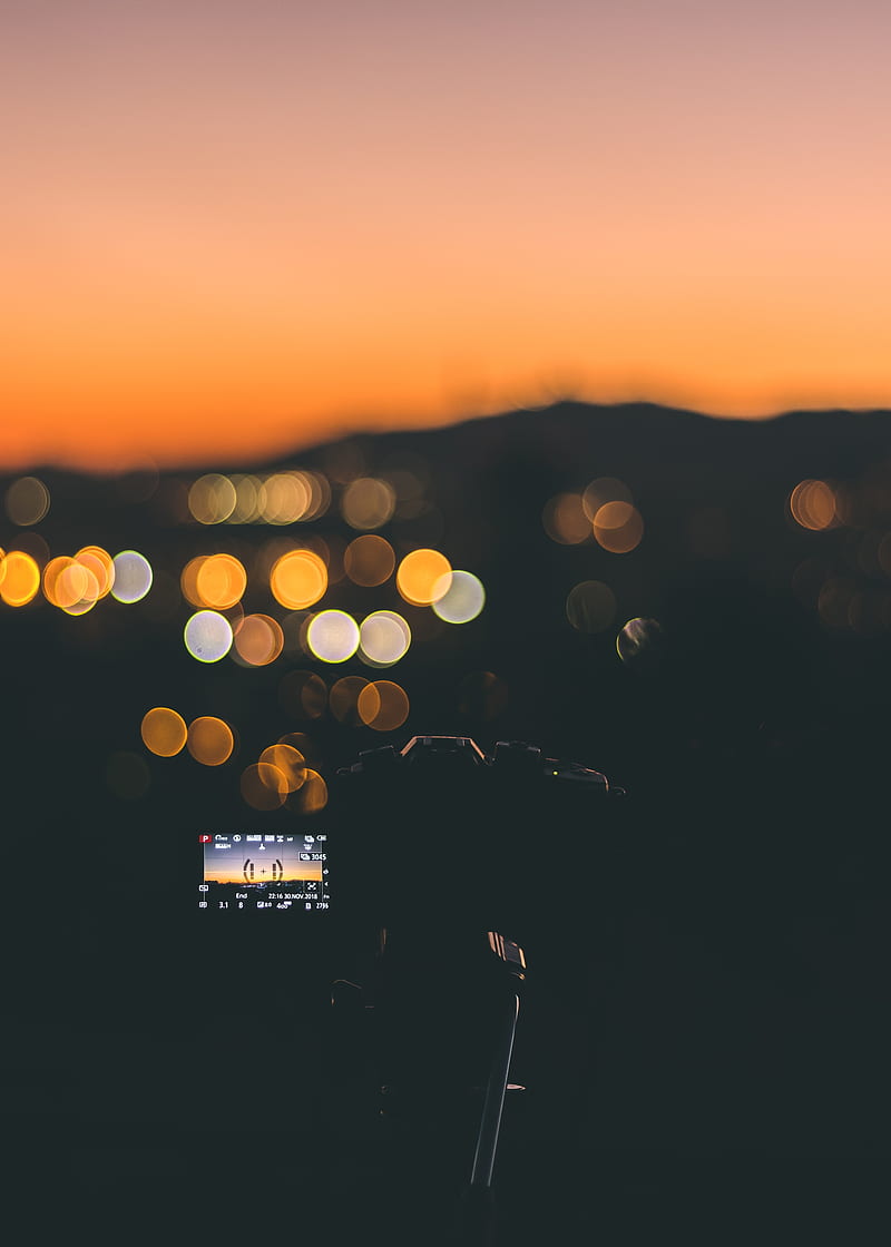 camera, evening, dawn, bokeh, light, sunset, scenic, Others, HD phone wallpaper