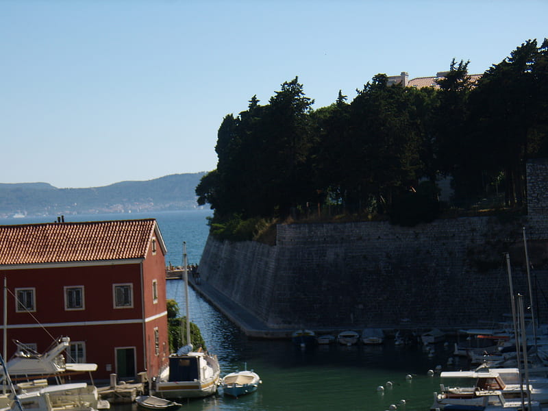 zadar, boats, croatia, sea, HD wallpaper