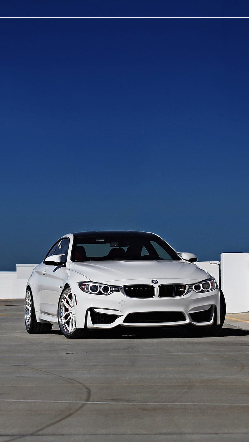 BMW M4, car, coupe, f82, tuning, vehicle, white, HD phone wallpaper