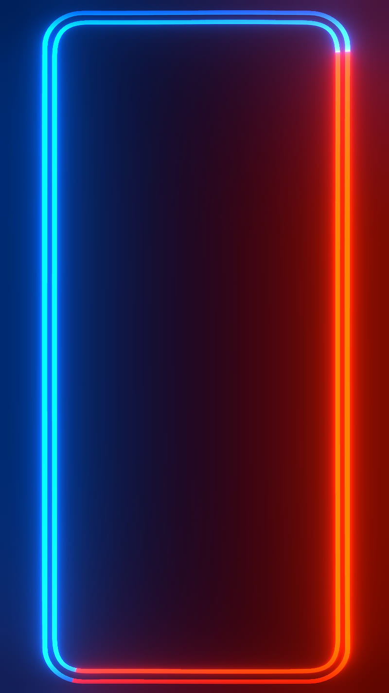 Double Long Frame, amoled, black, blue, border, fire, light, neon, oneplus,  samsung, HD phone wallpaper | Peakpx