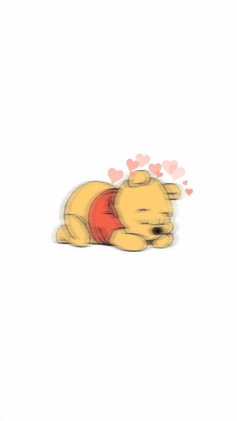 Sleepy Winnie, pooh, disney, aesthetic, HD phone wallpaper