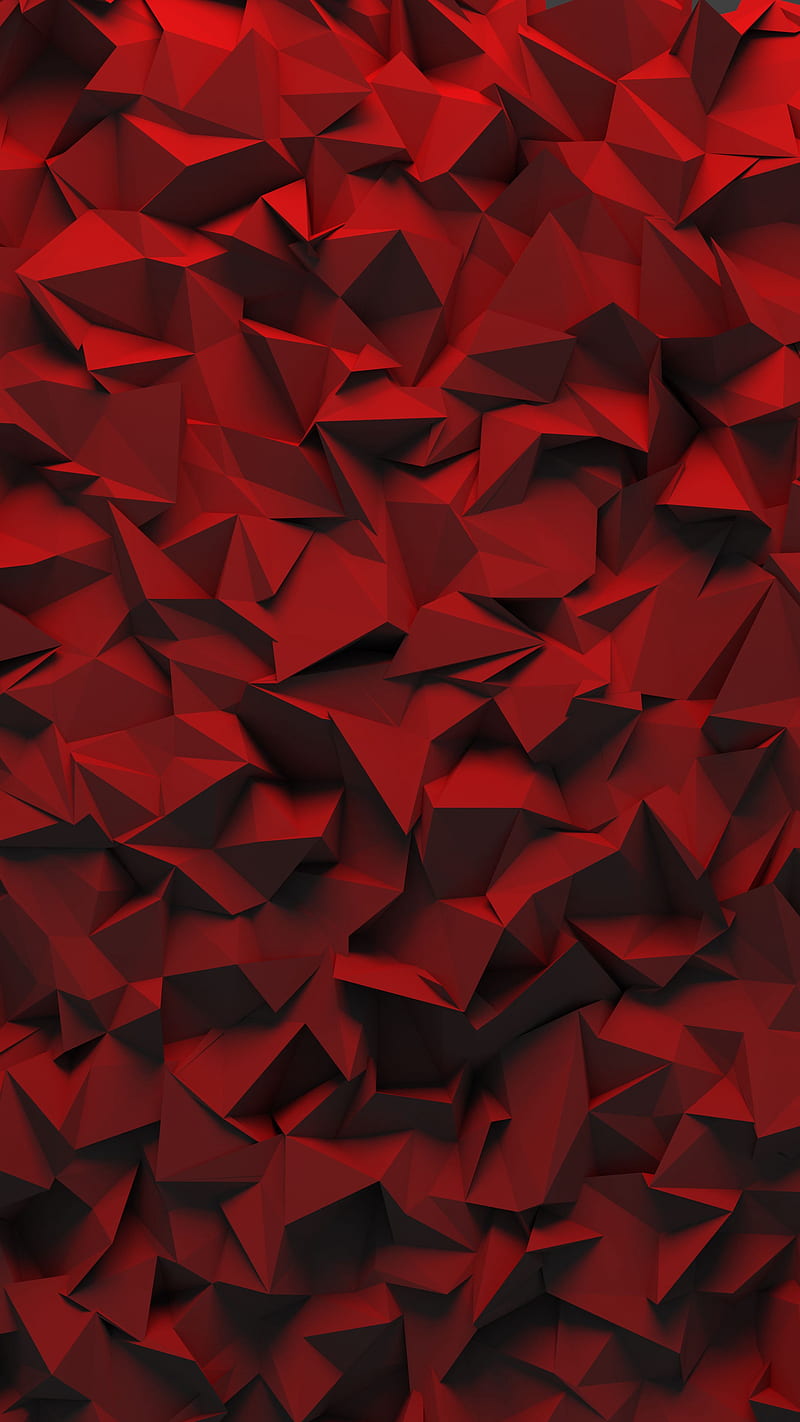 relief, red, texture, triangle, HD phone wallpaper
