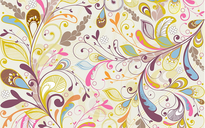 Texture, pattern, yellow, paper, yellw, pink, leaf, HD wallpaper