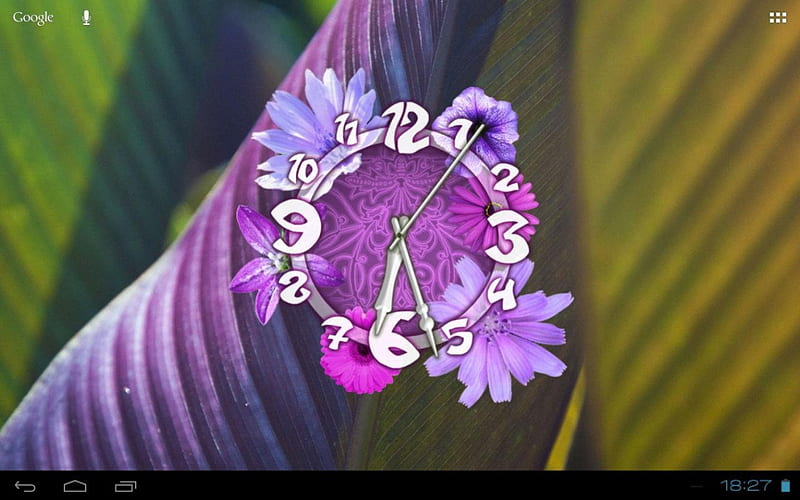 Beautiful Clock flowers, flowers, clock, purple, green, HD wallpaper |  Peakpx