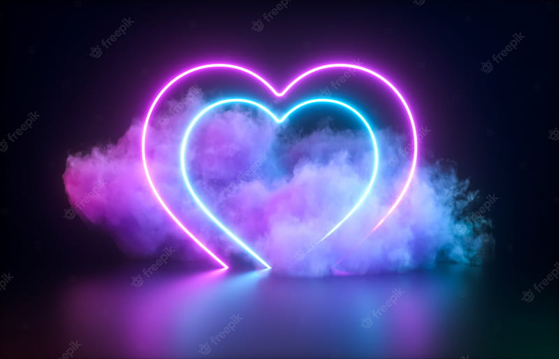 Neon Heart . Vectors, Stock & PSD, Beautiful Neon Heart, HD wallpaper