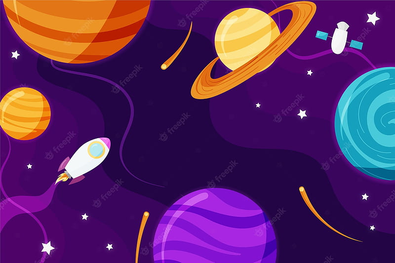 Space Cartoon . Vectors, Stock & PSD, Cool Cartoon Space, HD wallpaper