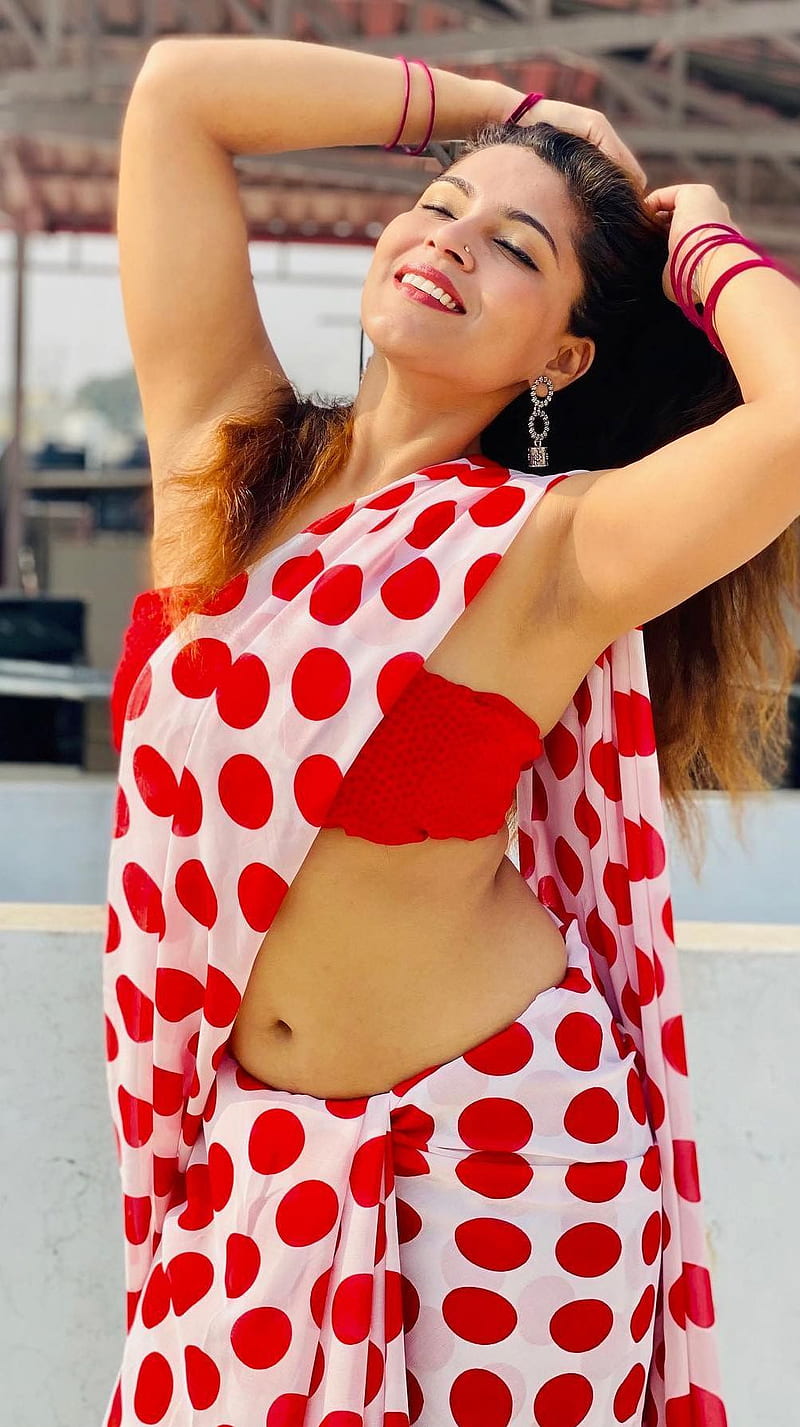 Tanya Choudary , model, saree addiction, HD phone wallpaper