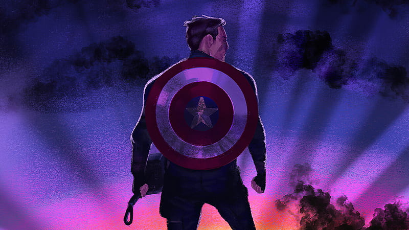 Captain America Sunrise, captain-america, superheroes, artwork, artstation, HD wallpaper