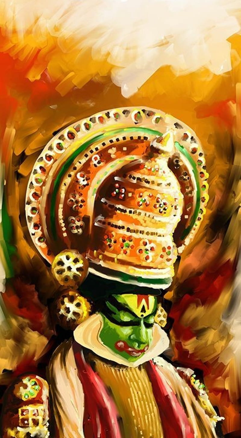 Katakali, art, classical dance, kerala, HD phone wallpaper