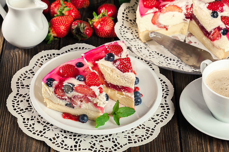 Food, Cheesecake, Berry, Cake, Dessert, Pastry, Still Life, Strawberry, HD wallpaper