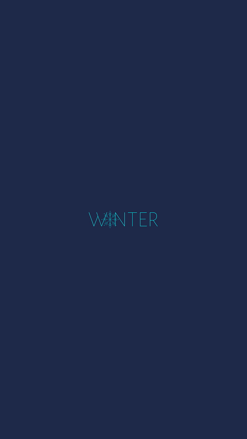 winter, word, snowflake, inscription, HD phone wallpaper