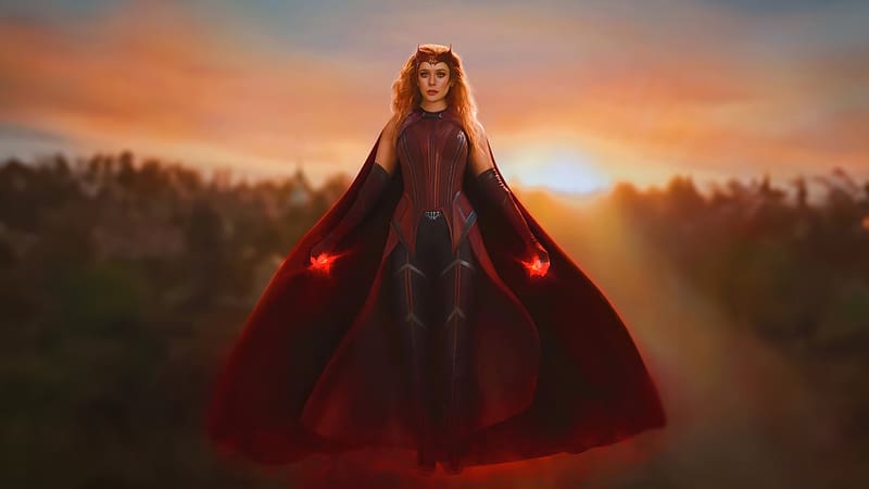Scarlet Witch Enigmatic Power, scarlet-witch, superheroes, artwork, artist, digital-art, artist, HD wallpaper