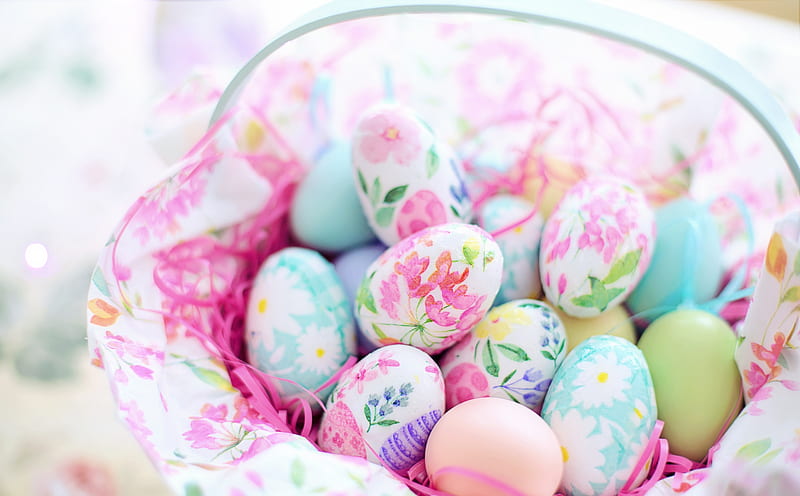 Easter Eggs Basket 2020 Ultra, Holidays, Easter, Colorful, Basket, Decoration, Holiday, Eggs, Tradition, Cute, Decorative, eastereggs, HD wallpaper