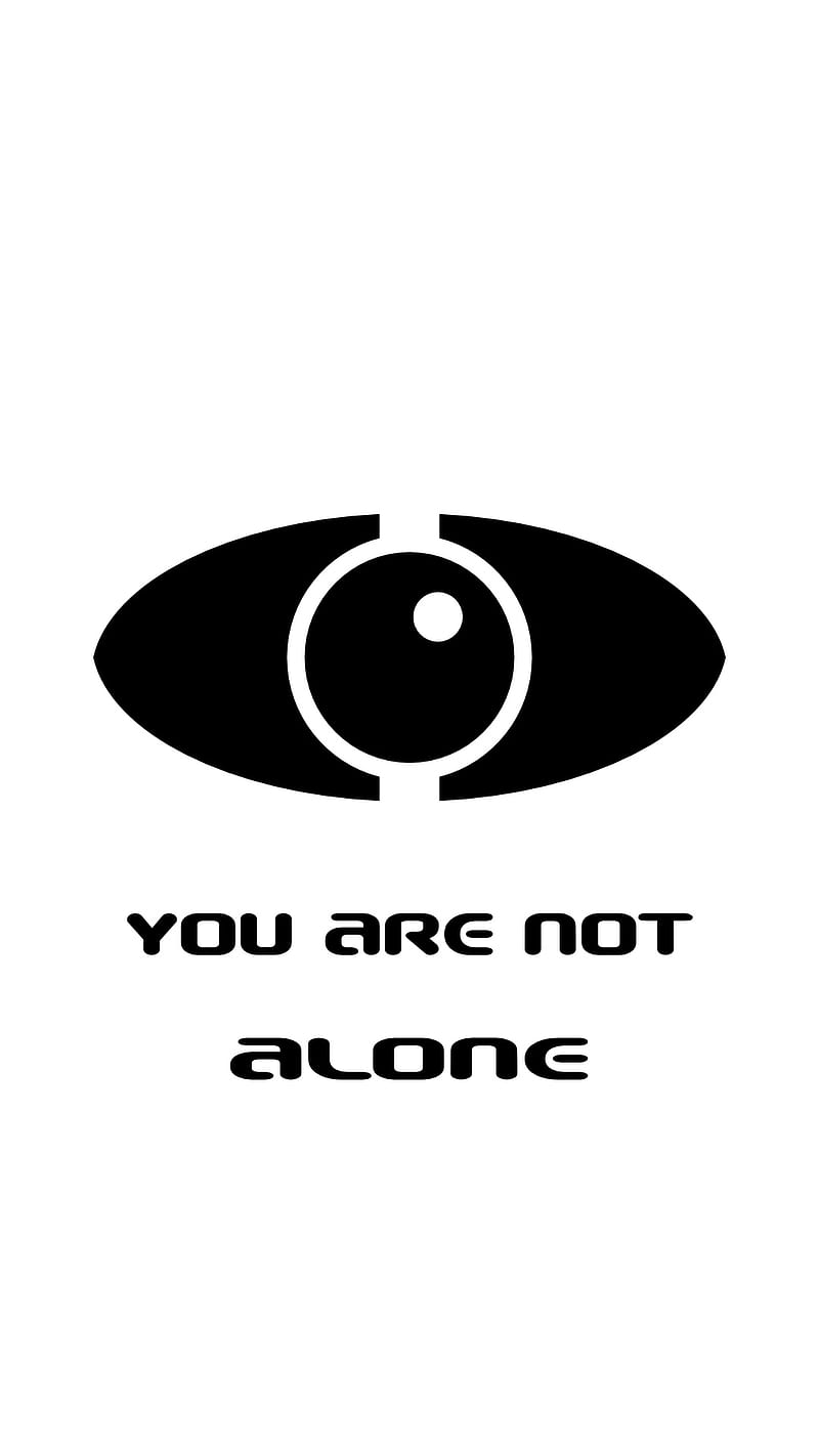 Your are not alone, alone, auge, du bist nicht alleine, einsam, eye, illuminati, masterfire95, selfmade, vectoreye, you are not alone, HD phone wallpaper