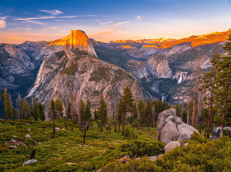 National Park, Yosemite National Park, Landscape, Mountain, Nature, Waterfall, HD wallpaper