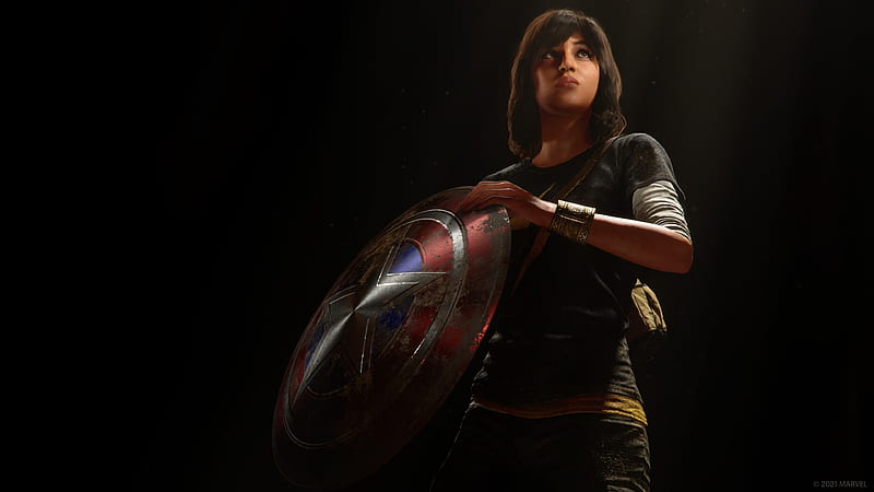 Kamala with Shield Avengers Game, HD wallpaper