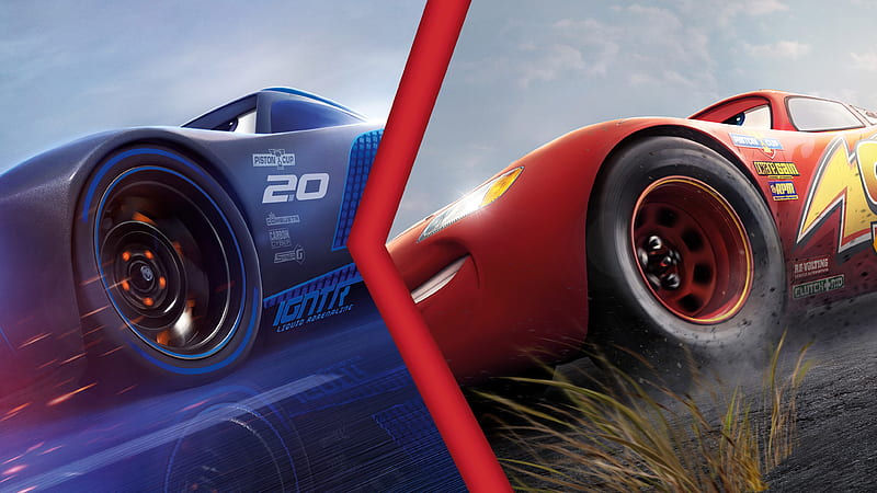 Lightning McQueen Vs Jackson Storm Cars 3 , cars-3, pixar, animated-movies, 2017-movies, HD wallpaper