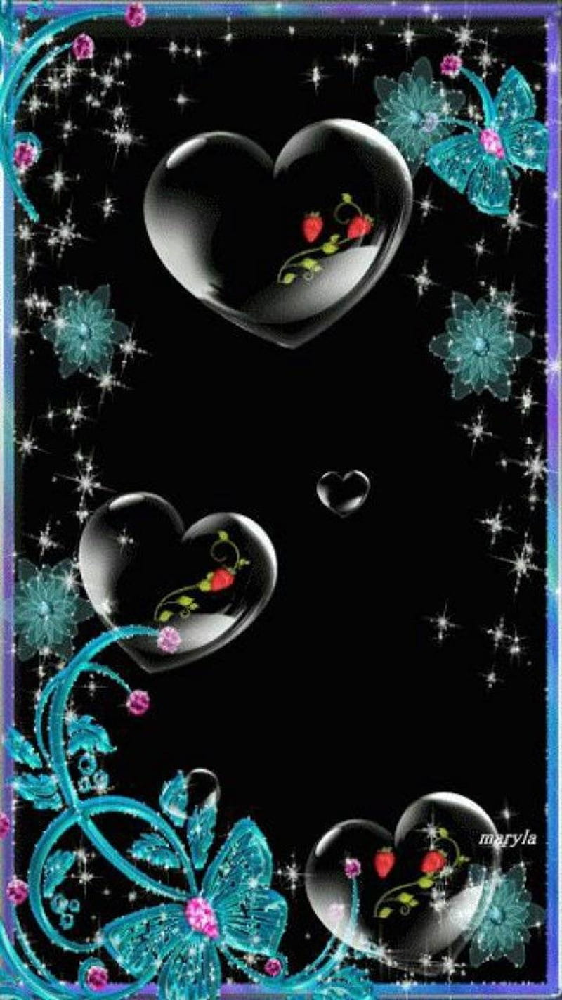 Taucia, crystal, hearts, HD phone wallpaper