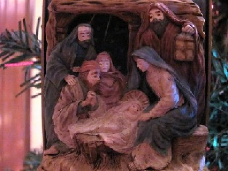 Manger Scene, baby jesus, nativity scene, christ is born, HD wallpaper