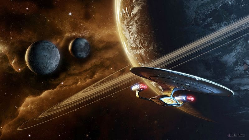 Star Trek, Space, Planet, Spaceship, Tv Show, Enterprise (Star Trek), Star Trek: The Next Generation, HD wallpaper