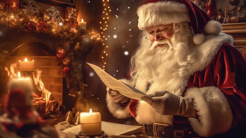 Santa, letter, old, craciun, christmas, man, santa claus, HD wallpaper
