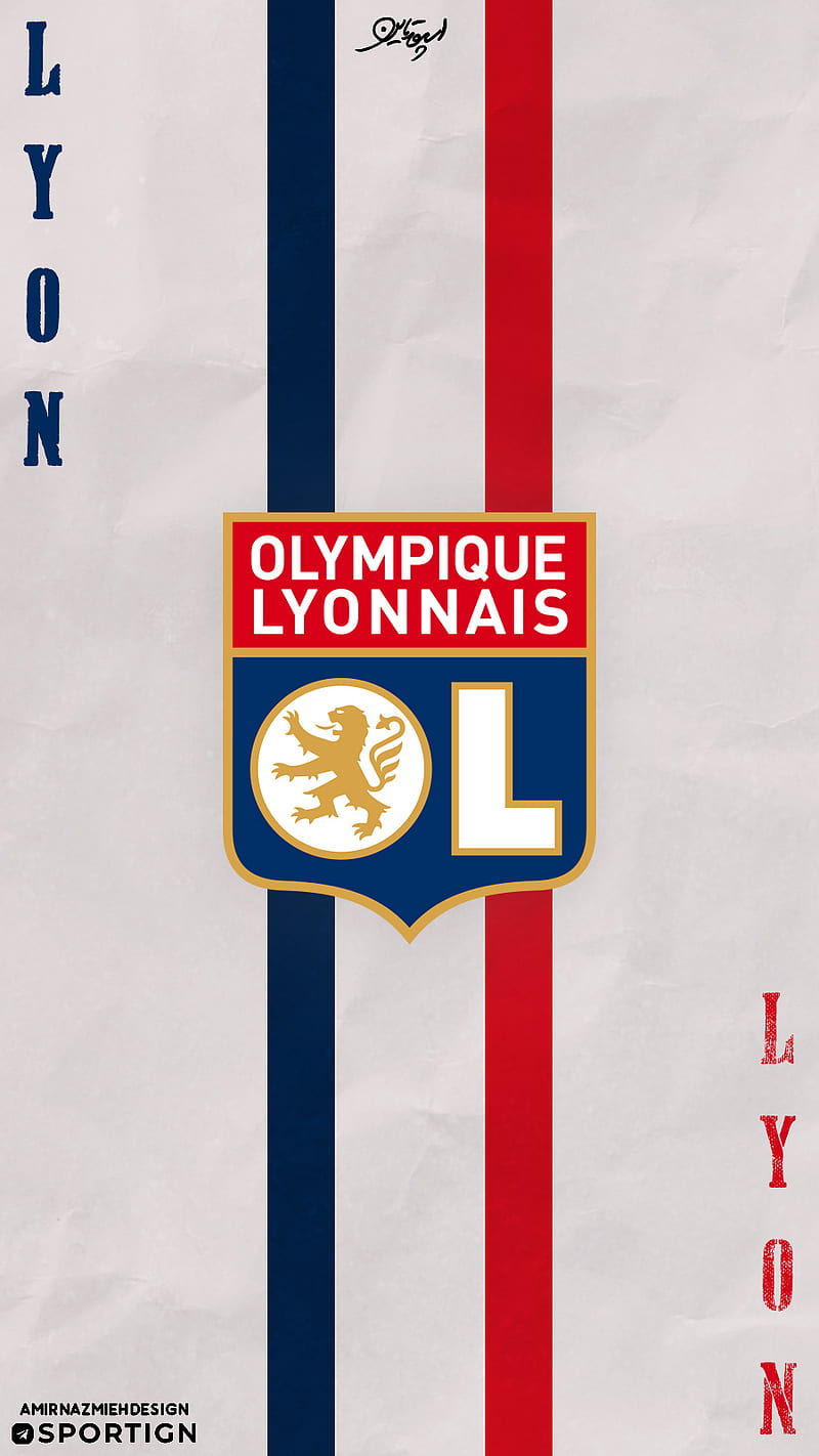 Olympique Lyonnais, logo, lyon, ol, soccer, HD phone wallpaper
