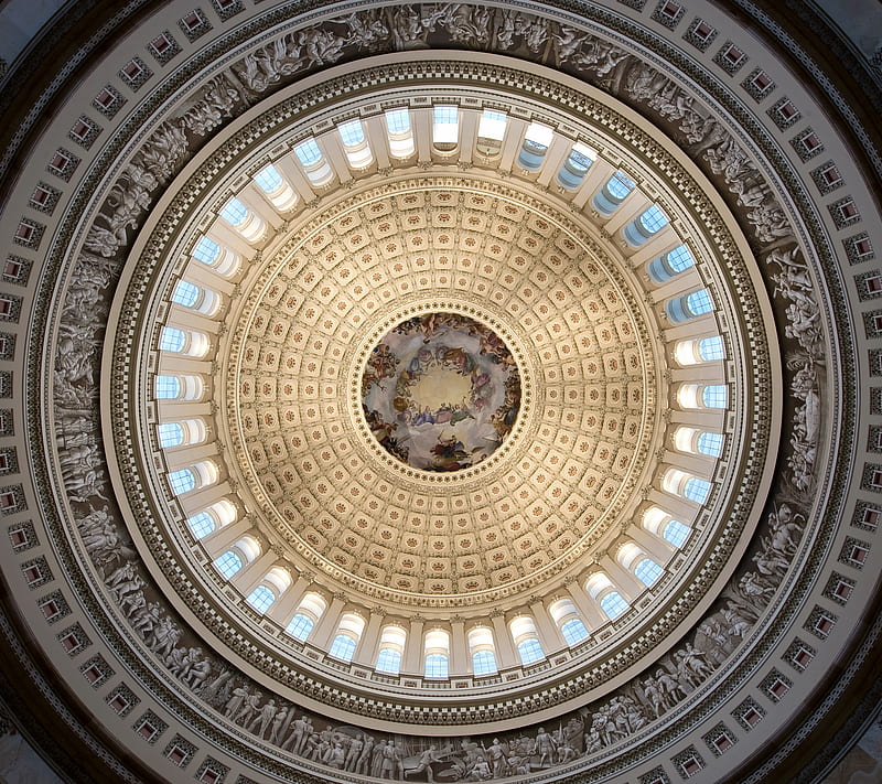 Capitol Rotunda, america, capitol, circle, united states, us, usa, HD wallpaper