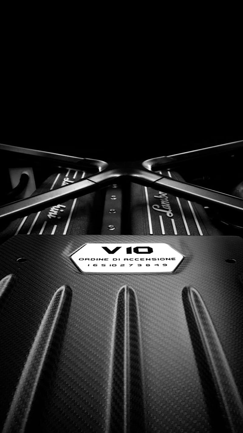 V10 Pride of Lambo, auto, car, engine, turbo, HD phone wallpaper