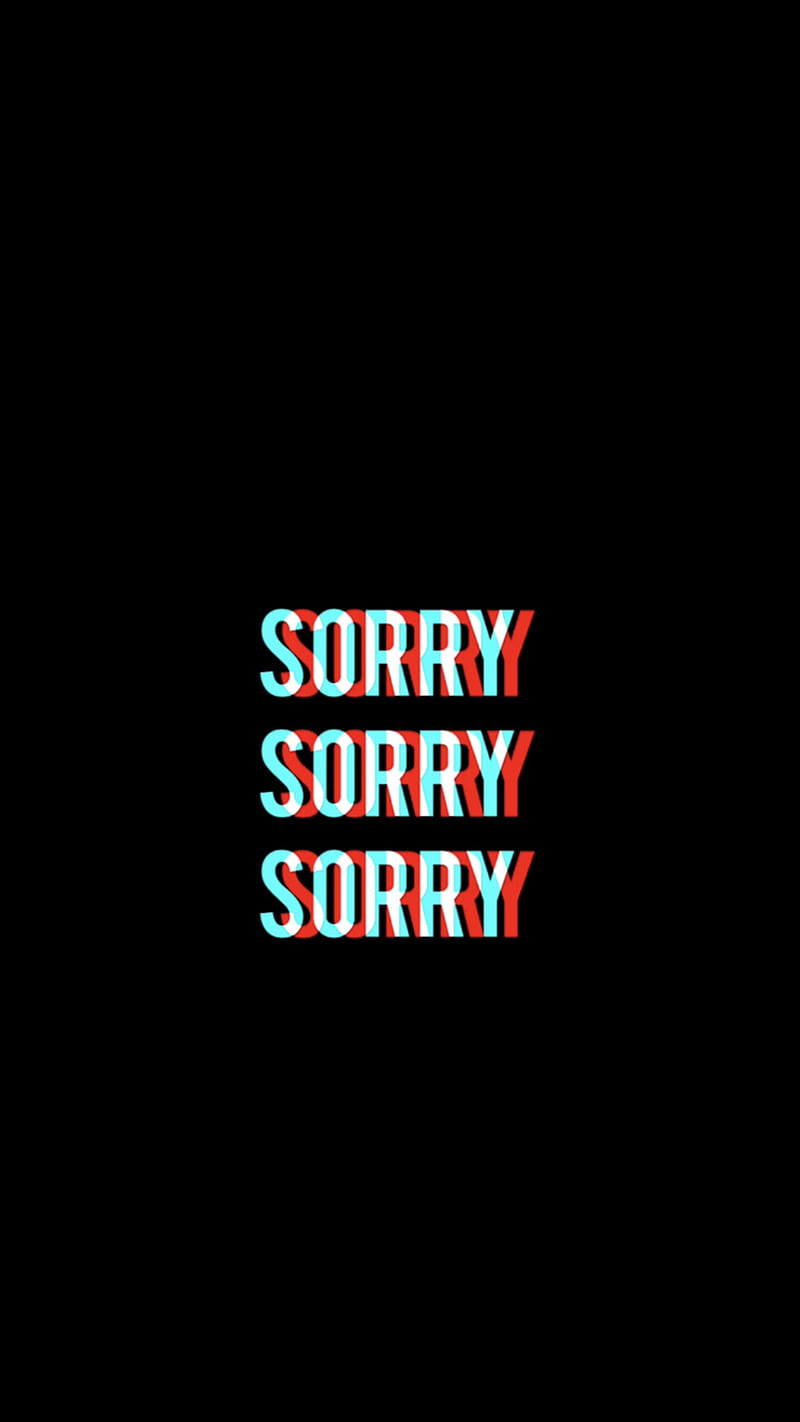 Sorry Wall Black Blackandcolor Blue Color No Red Today Hd Mobile Wallpaper Peakpx
