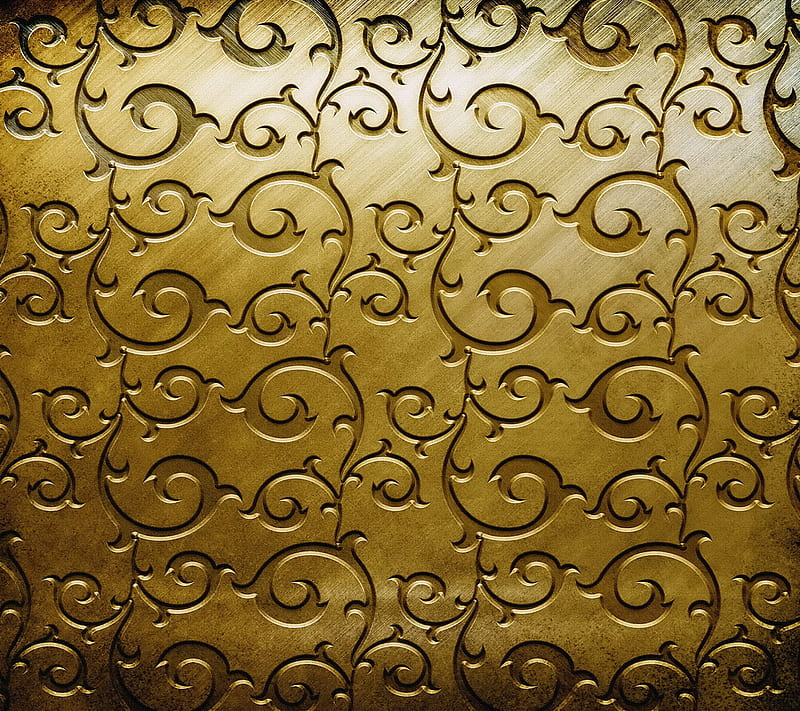 Gold Metal Pattern, golden, steel, texture, HD wallpaper