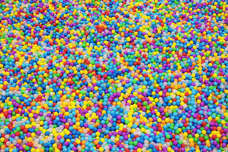pile of assorted-color play balls, HD wallpaper