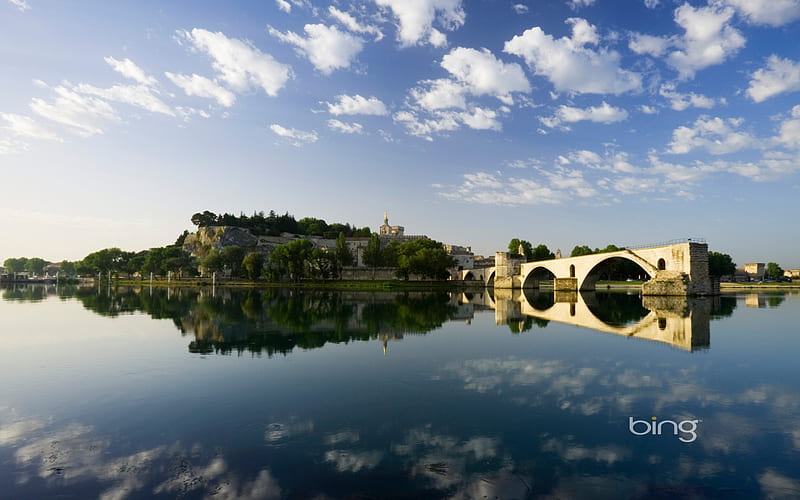 Avignon on the Rhone France-Bing, HD wallpaper