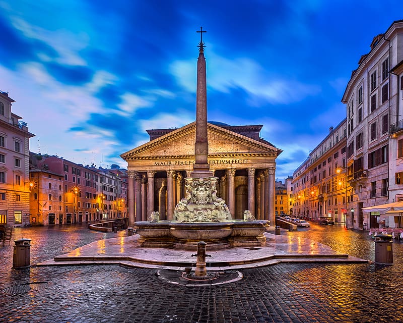 Cities, Italy, Fountain, City, Building, Rome, , Obelisk, HD wallpaper