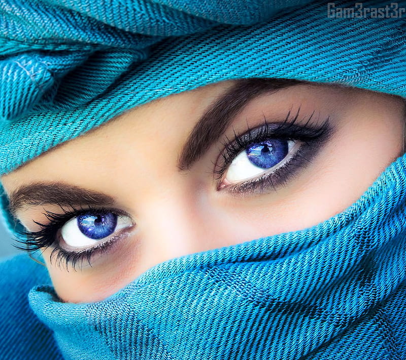 Universe eyes, blue, eyebrows, HD wallpaper