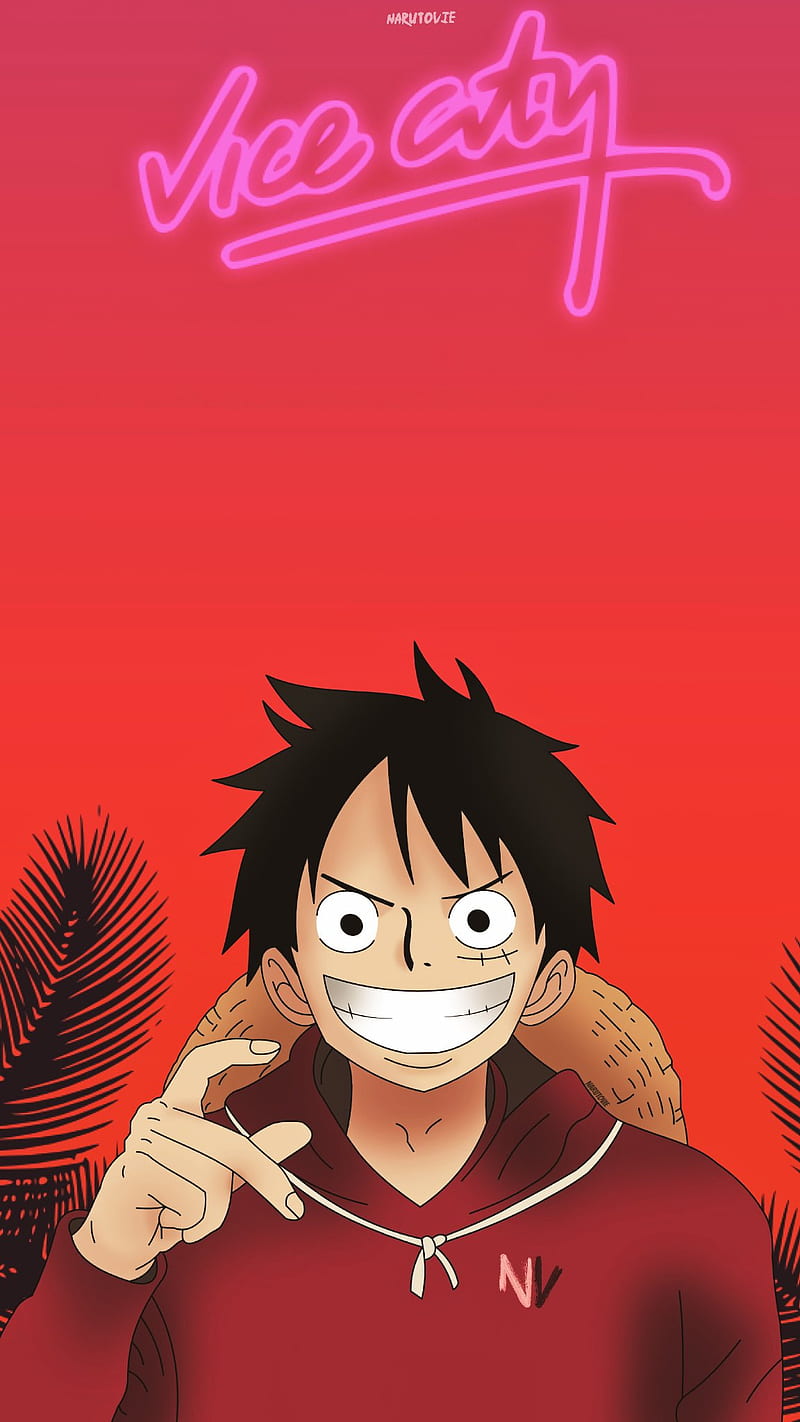 Luffy, grand theft auto, gta vice city, one piece, vice city, HD phone wallpaper