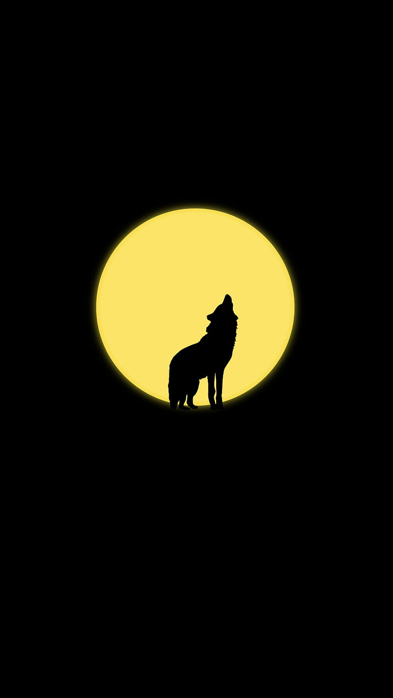 Wolf Full Moon, black, fullmoon, HD mobile wallpaper | Peakpx