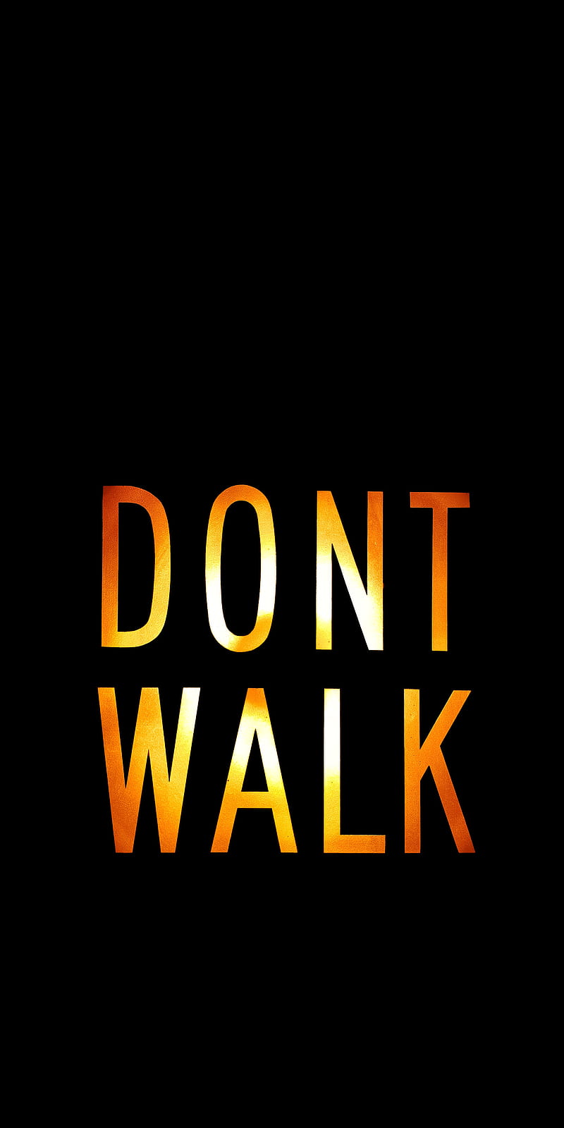 Dont Walk, black, dark, sign, simple, stop, HD phone wallpaper