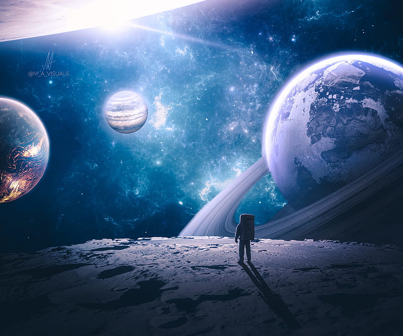 Sci Fi, Astronaut, Planet, Space, HD wallpaper