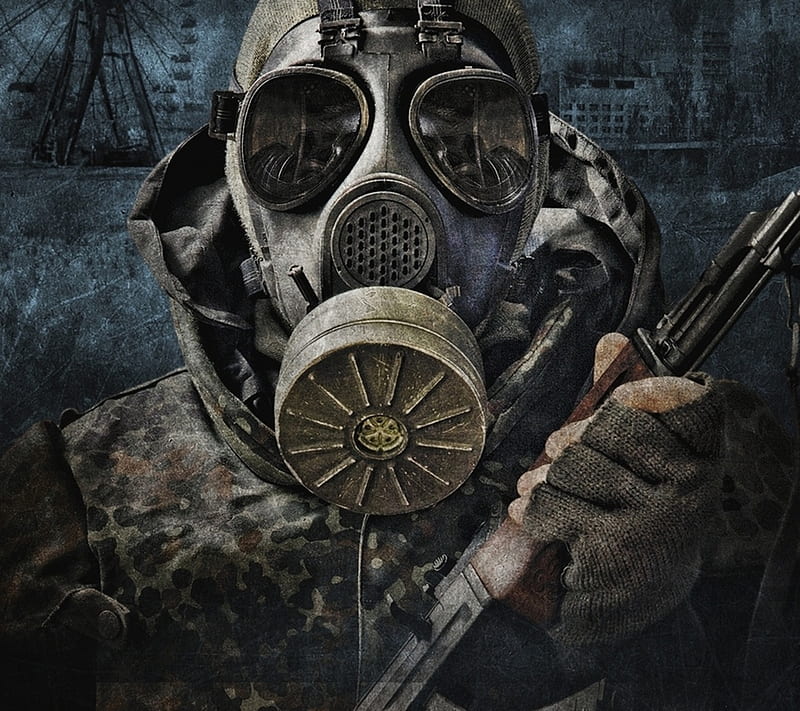 stalker, action, cool, entertainment, game, gas, mask, new, HD wallpaper